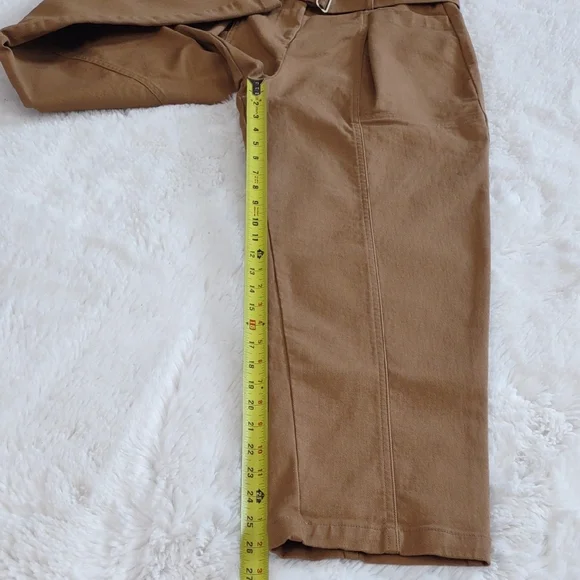 BANANA REPUBLIC Tan High-rise Tapered with Belt, Size 8. - Picture 15 of 17